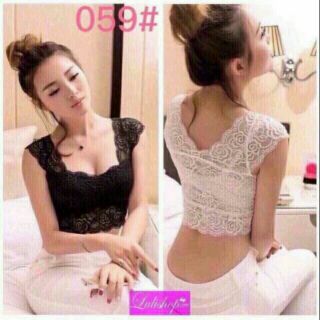 Áo bra ren nửa người, bra dáng croptop