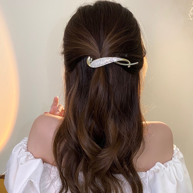Kẹp Tóc Đính Đá Ngọc Trai Nhân Tạo Thời Trang