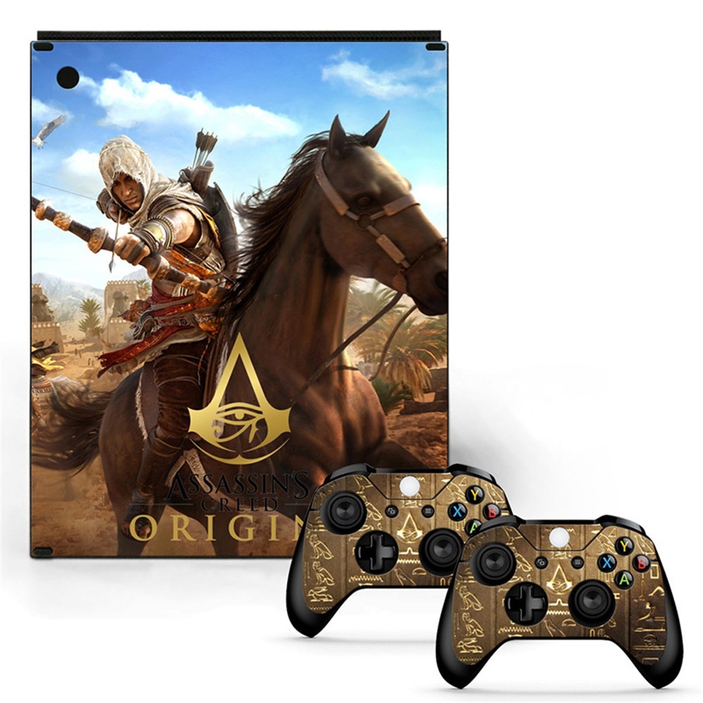 Decal dán hình assassin's creed origins độc đáo cho bộ điều khiển + 2 tay cầm chơi game xbox onex