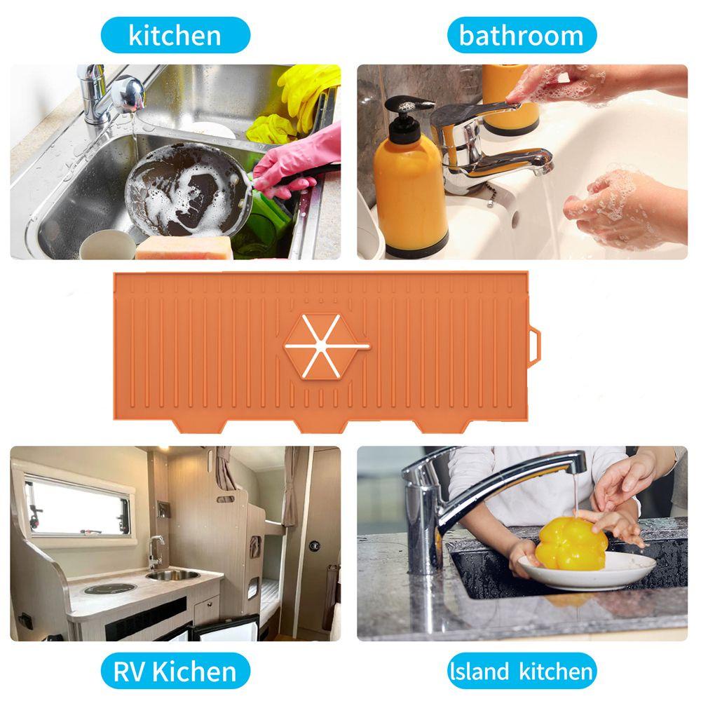 Thảm Lót Bồn Rửa Chén Thấm Hút Nước Chống Văng Có Thể Giặt Rửa