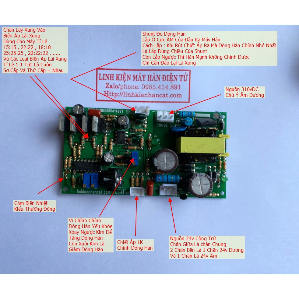 Mạch Độ Máy IGBT Liền Nguồn 24V Công Trừ