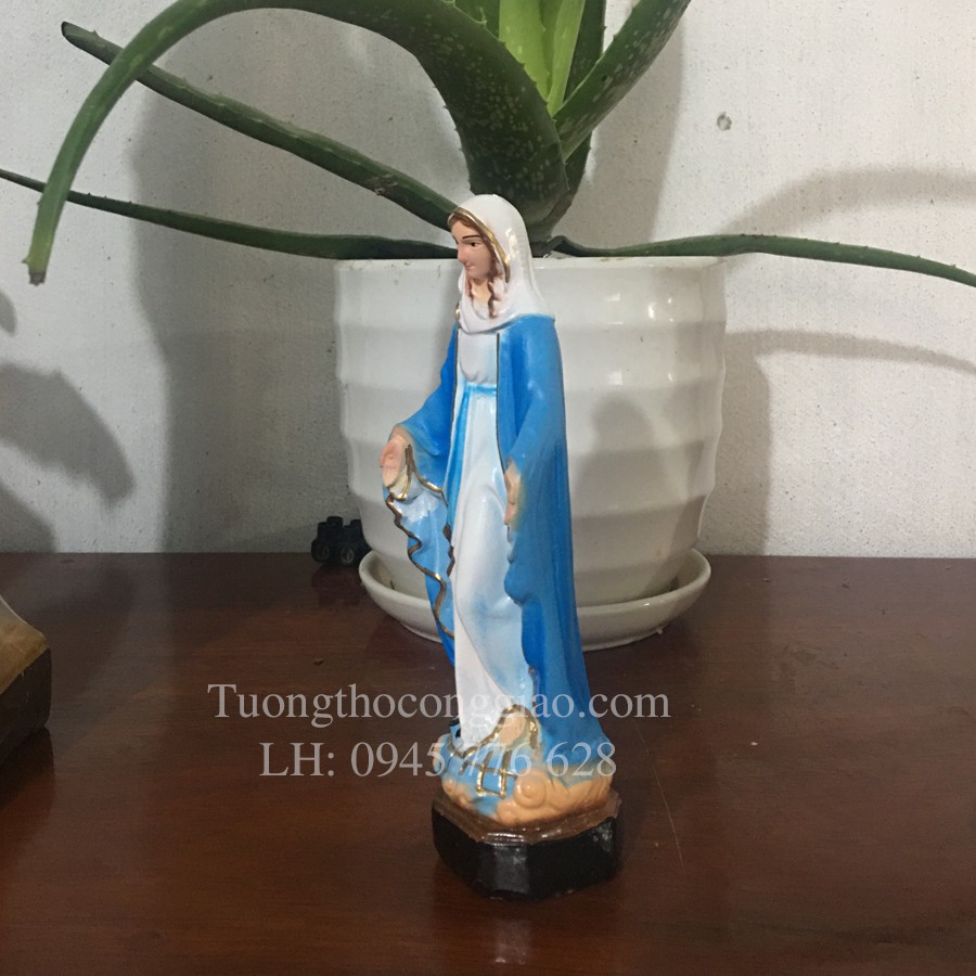 Tượng Đức Mẹ Ban Ơn 17cm composite