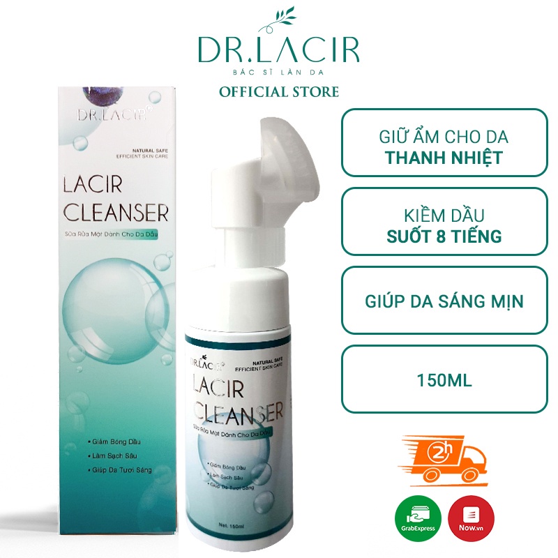 Sữa rửa mặt bạc hà kiềm dầu Dr Lacir 150ml (drlacir)