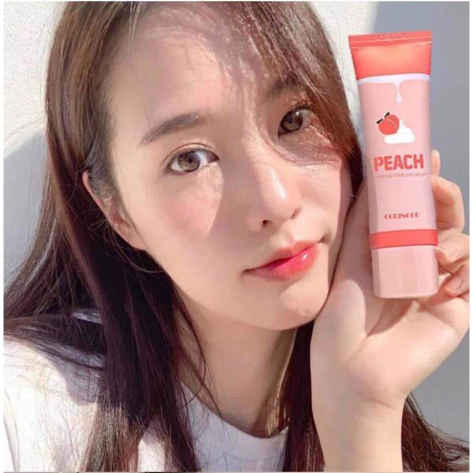 Kem đào Dưỡng Trắng Nâng Tông Da Coringco peach Whipping Tone Up Cream 50ml