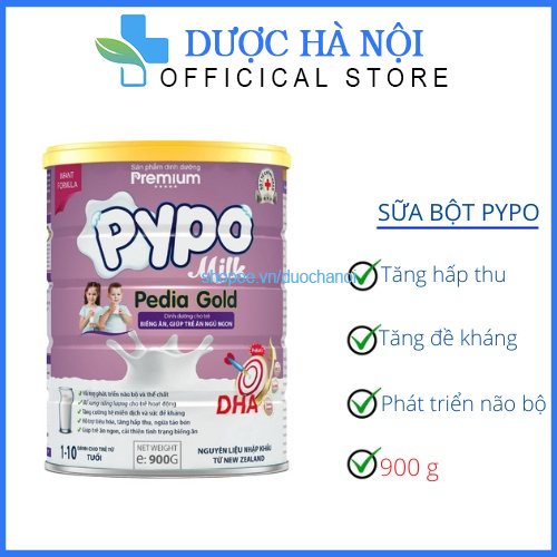 Sữa bột Pypo Pedia Gold tốt cho tiêu hóa, ăn ngon, ngủ ngon - Hũ 900g