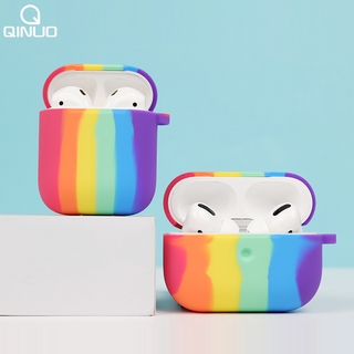 Vỏ Bảo Vệ Hộp Sạc Tai Nghe Tai Nghe Airpods 1 2 3 Hoạ Tiết Cầu Vồng Xinh Xắn