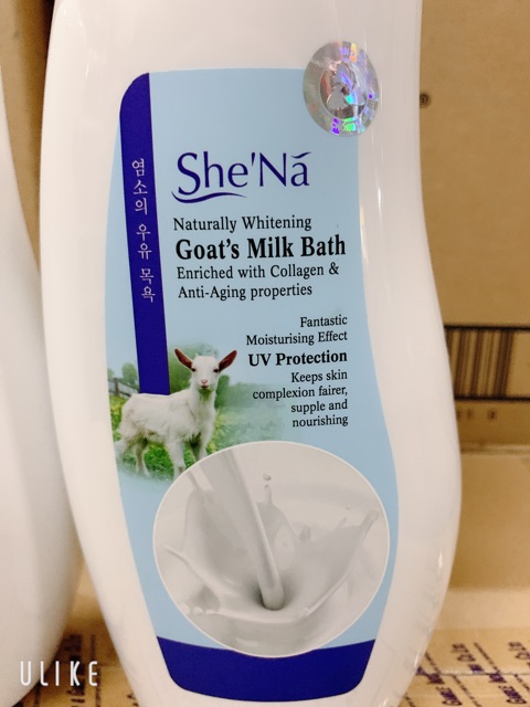 Sữa tắm Cao Cấp Shena Tinh Chất Sữa Dê tự nhiên 1,2L ( mầu trắng )