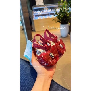  Dép Zaxy Nơ bướm đỏ cho bé gái  full tag box  