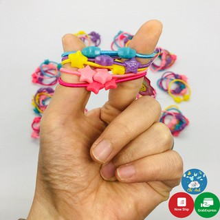 SET 50 chiếc Cột tóc cho bé co giãn nhiều màu