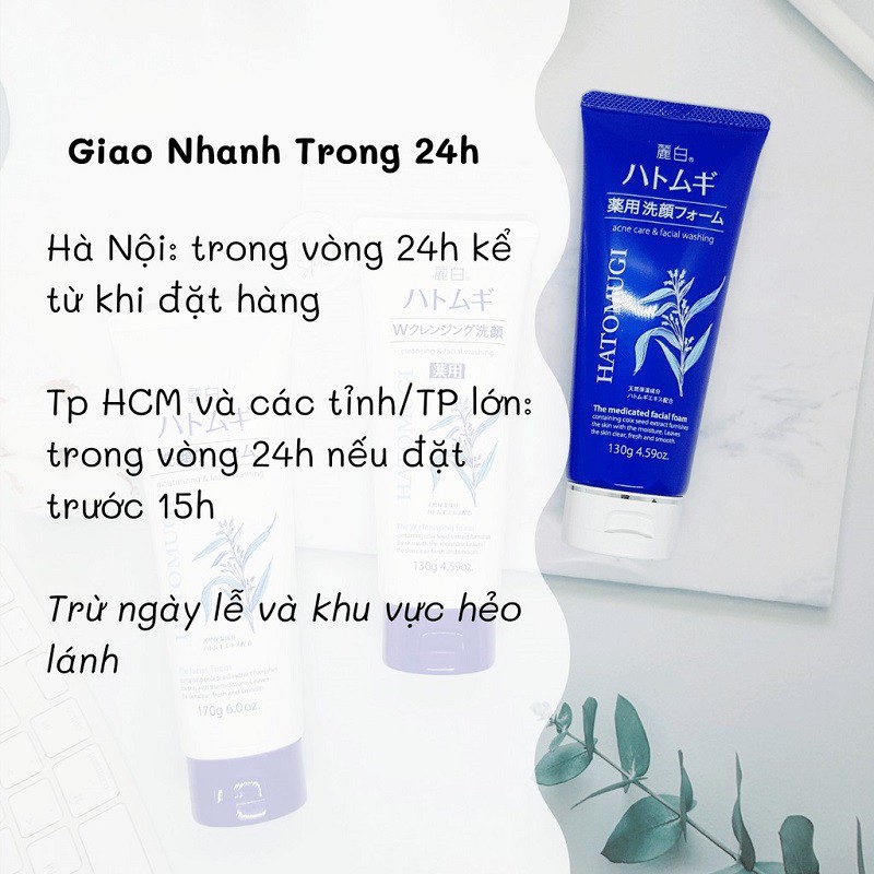 [CHÍNH HÃNG 100%] Sữa rửa mặt trắng da Hatomugi Cleansing Foam hạt Ý Dĩ - Cho làn da sạch, dưỡng trắng căng mịn màng | BigBuy360 - bigbuy360.vn