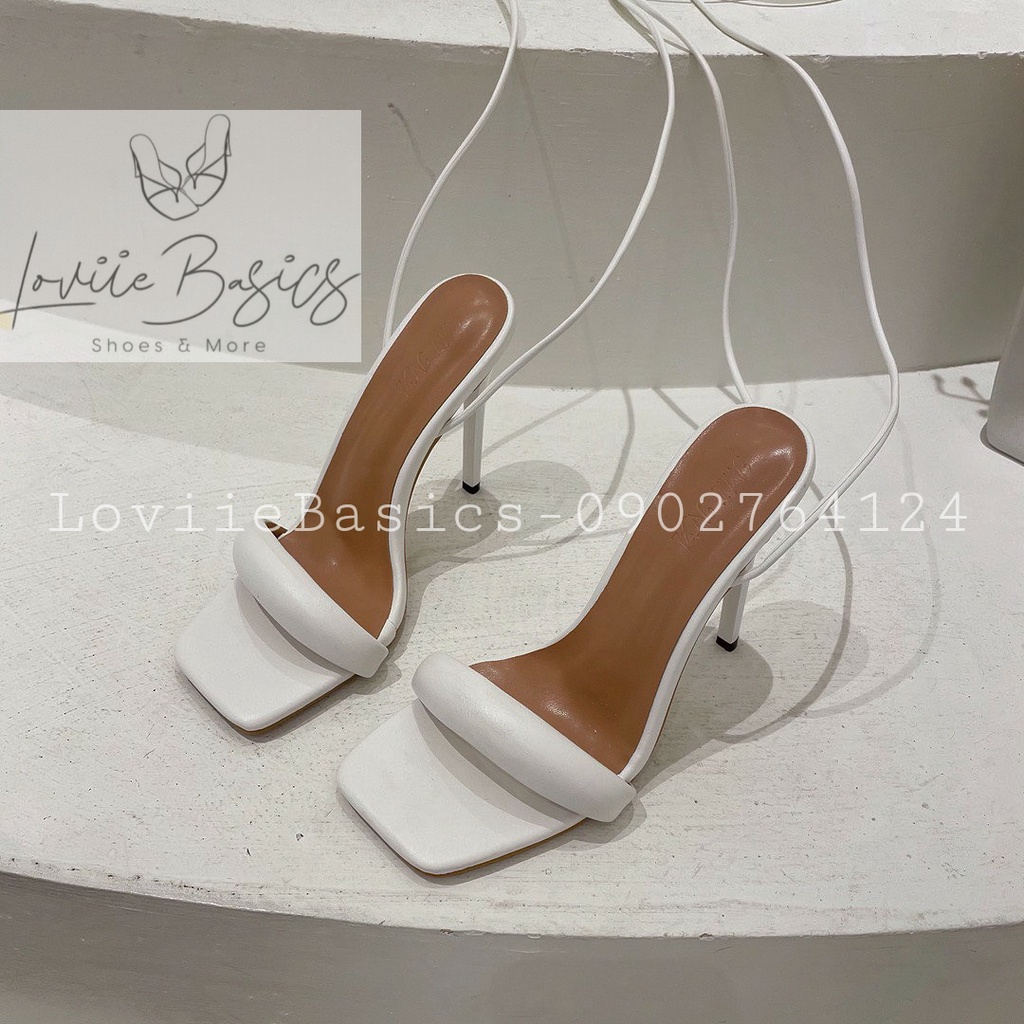 GUỐC NỮ LOVIIE BASICS - SANDAL CAO GÓT QUAI NGANG PHỒNG THỜI TRANG - GIÀY CHIẾN BINH CỘT DÂY G220425