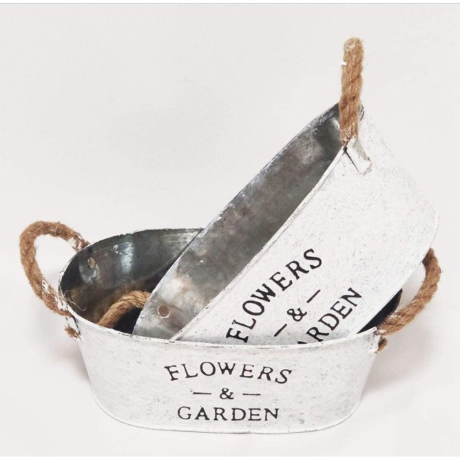 Chậu trồng hoa, Chậu trồng cây Flower garden chất liệu sắt