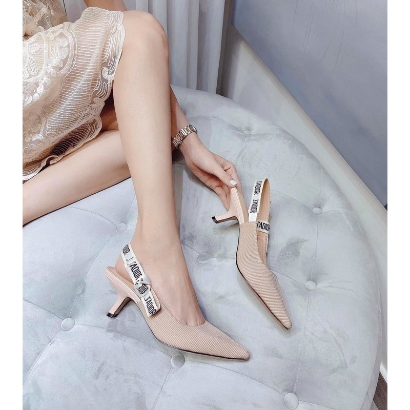 Giày cao gót hàng hộp hoa kèm túi giấy fullbox hộp xanh