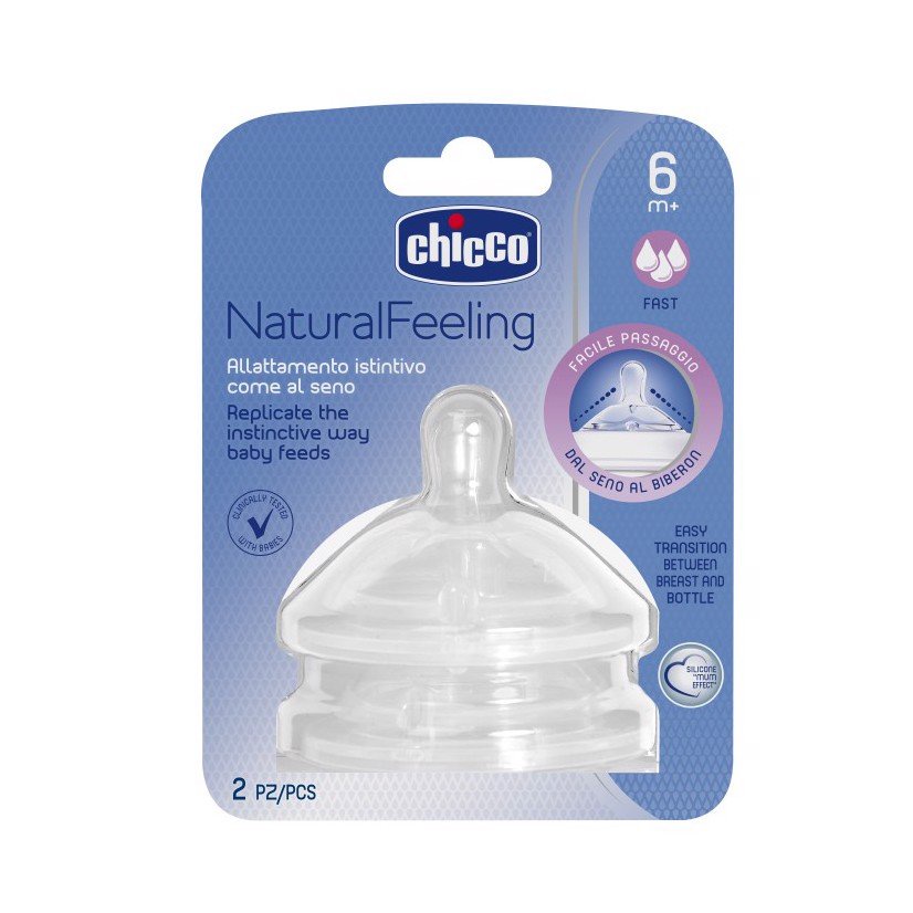 Núm ti thay thế cho bình sữa nghiêng Chicco Pisa Natural Feeling đủ size