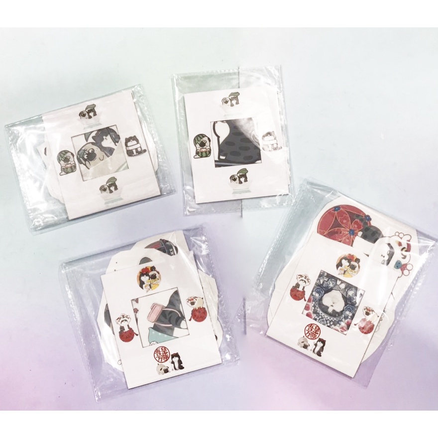 sticker mèo hoàng thượng chó nô tài cắt rời size to SCI33 có bao giấy cute dễ thương bullet journal