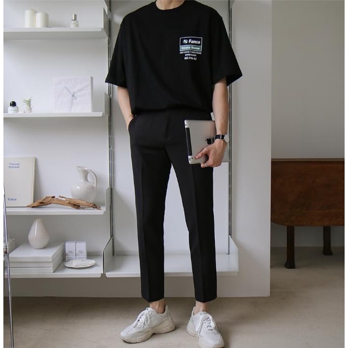 Quần âu nam Mantoni chất vải tuyết mưa co giãn 4 chiều,Quần tây nam vải dày không bai màu ống côn dáng Hàn Quốc