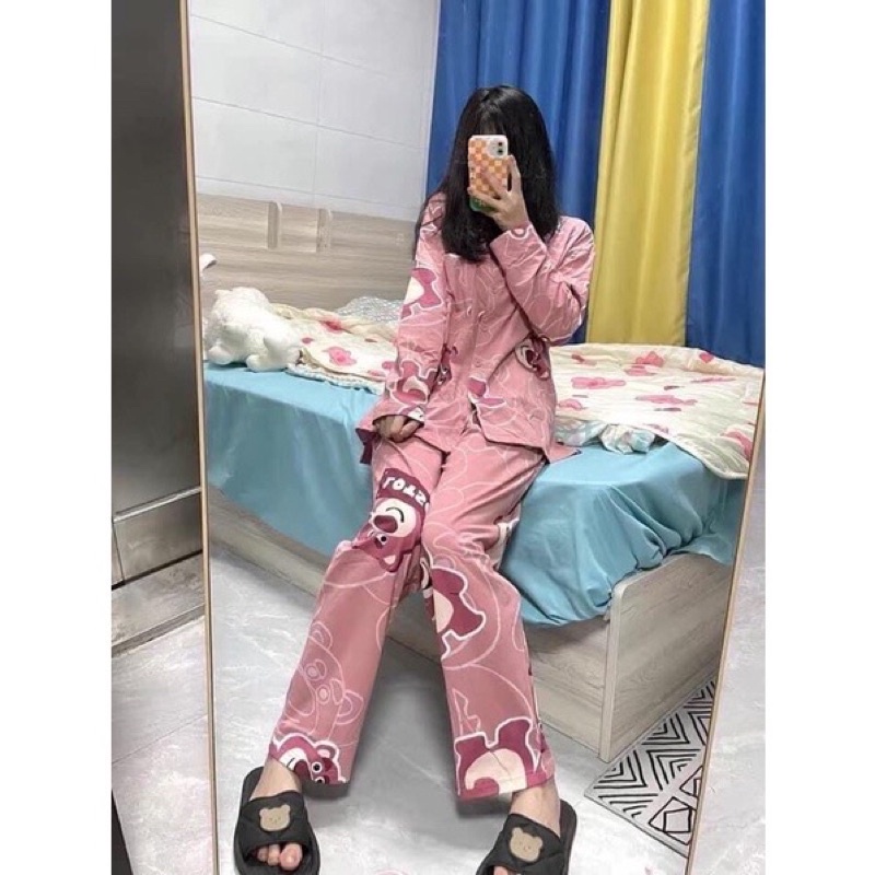 [SIÊU SALE] Đồ Bộ Nữ Mặc Nhà Quần Dài Áo Dài, Bộ Quần Áo Ngủ Thun Mỏng Thu Đông - Pijama Dài Tay Hình Cute