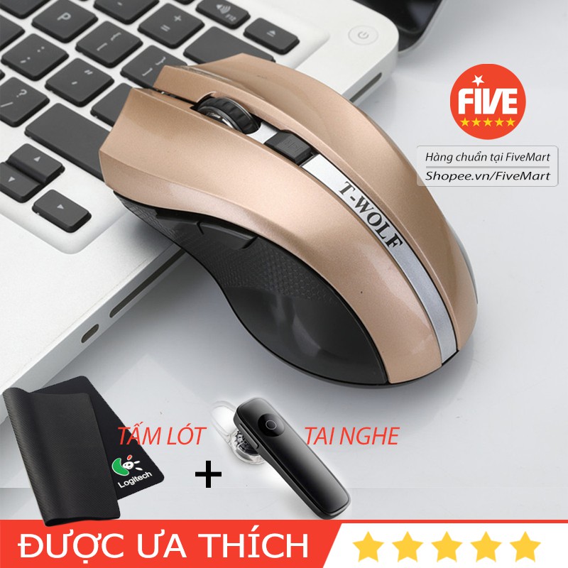 Chuột KHÔNG DÂY Cao Cấp QUEEN 5 Đẳng Cấp Cho Máy Tính, Laptop-Dùng Là Thích