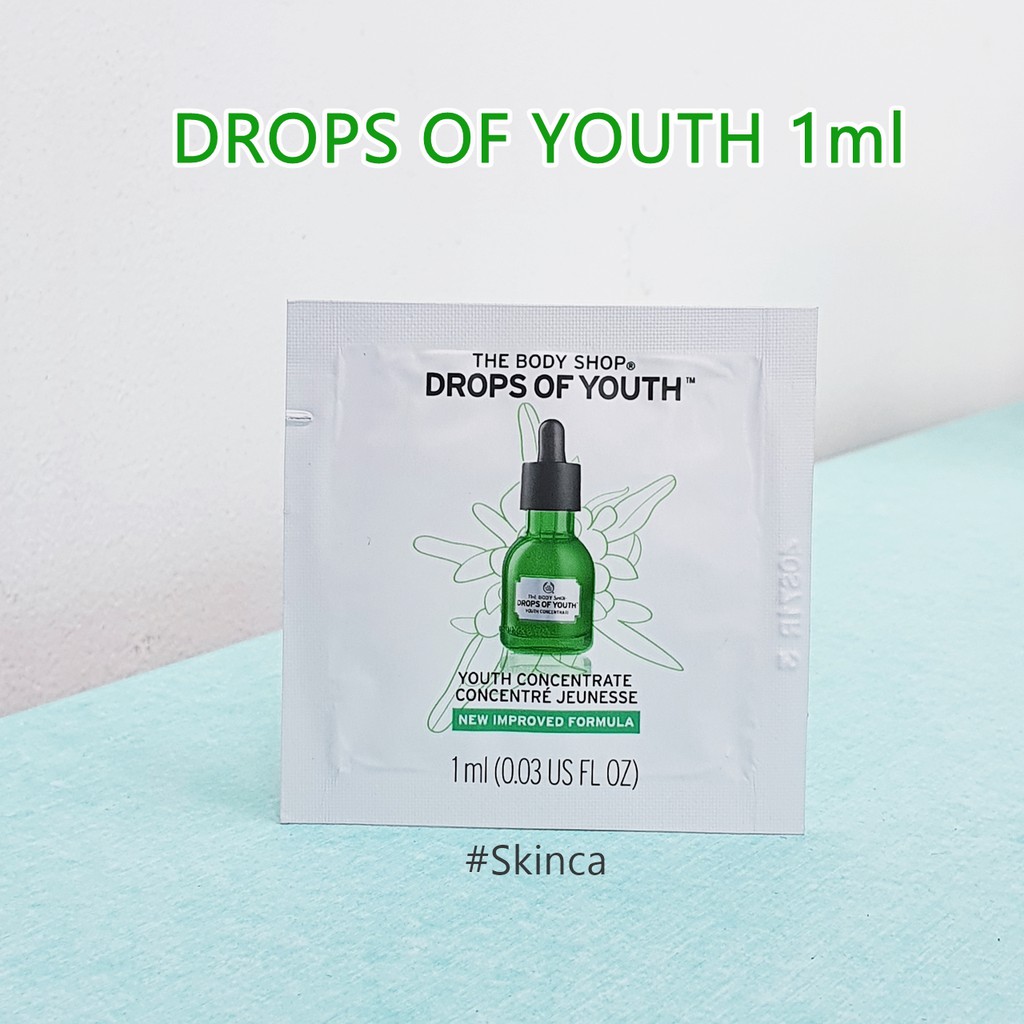 Sample Serum Drops of Youth lưu giữ thanh xuân The Body Shop