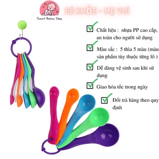 Bộ 5 thìa đo lường, định lượng.