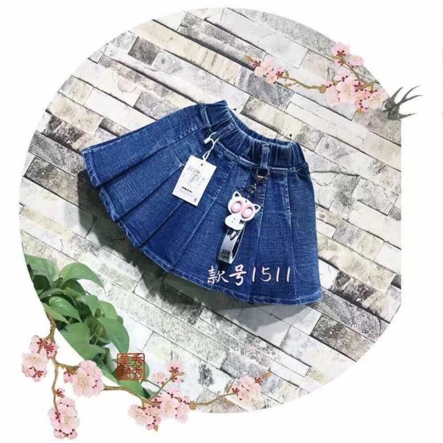 Chân váy jeans bé gái