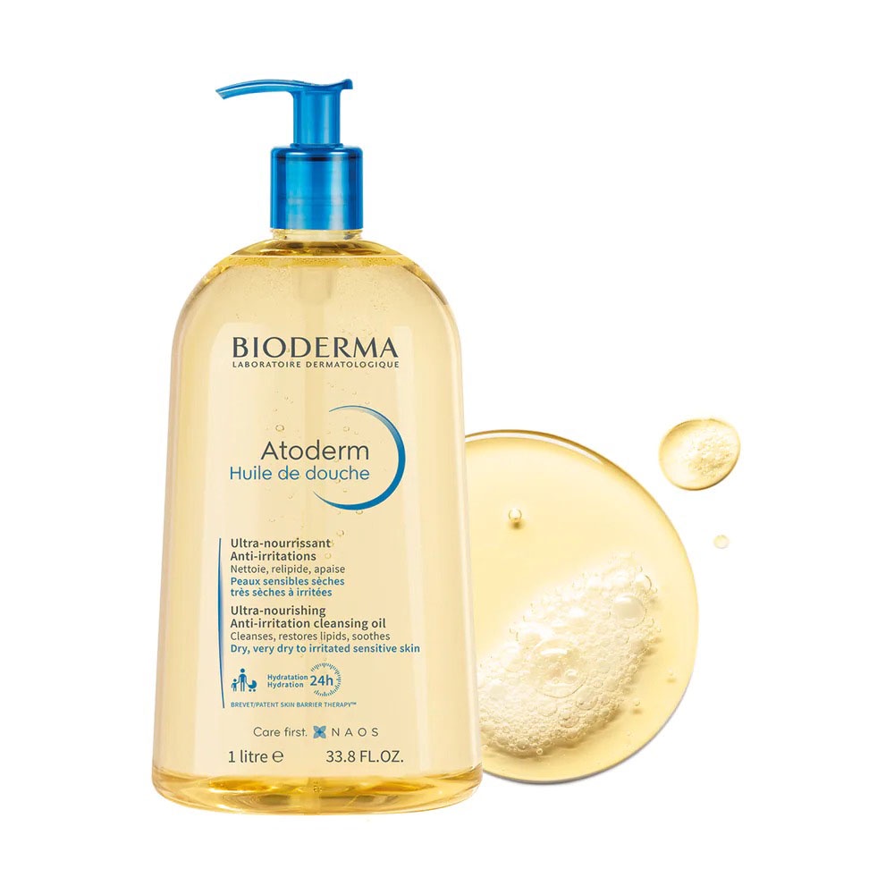 Dầu Tắm Bioderma Làm Sạch, Làm Dịu Và Dưỡng Ẩm Cho Da Khô, Da Nhạy Cảm Atoderm Huile De Douche 1L