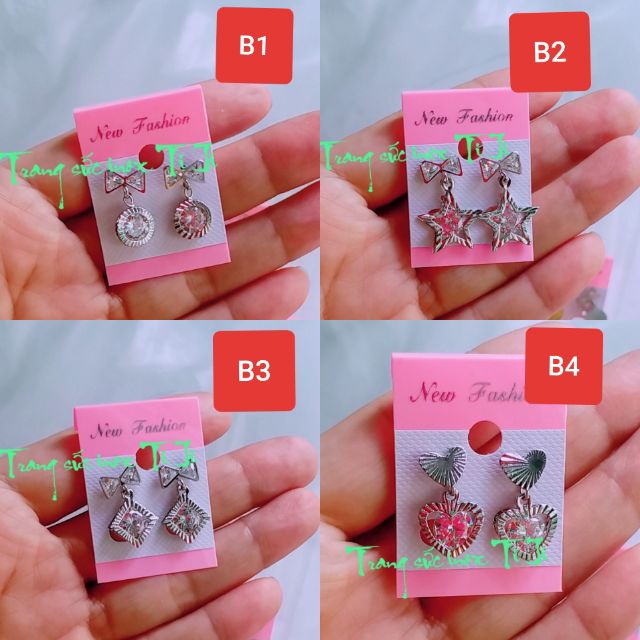 Bông tai inox nữ không đen, không gỉ sét, không dị ứng