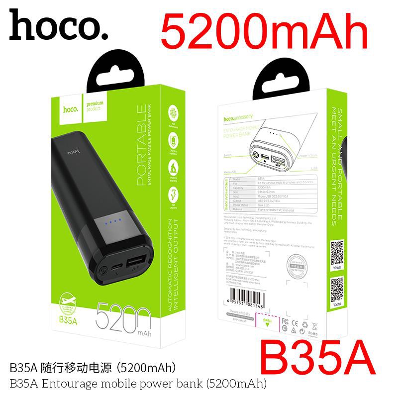 Sạc dự phòng Hoco B35A 5200mAh Nhỏ Gọn trong lòng bàn tay