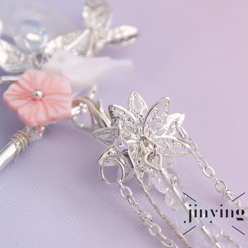 GETNOIVAS Trâm Cài Tóc Hình Mặt Trăng Đính Đá Phong Cách Trung Hoa