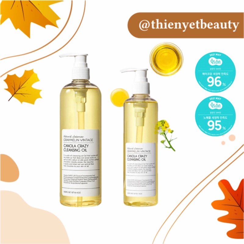 Dầu tẩy trang Canola Greymelin Cleansing Oil