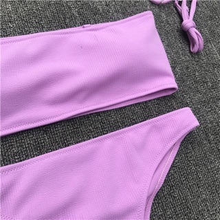 Set bikini quây tím khoai môn