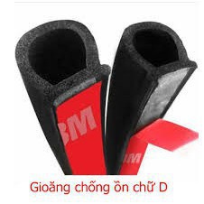 10m Gioăng cao su chữ D 10x10mm chống ồn cách nhiệt Tặng 01 Lọ keo trợ dính lọ 10ml