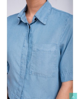 Sơ mi croptop jean Bò Sữa