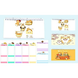 Sổ kế hoạch tuần chó shiba WPI25 hoạt hình Weekly Planner 52 trang thần tượng idol