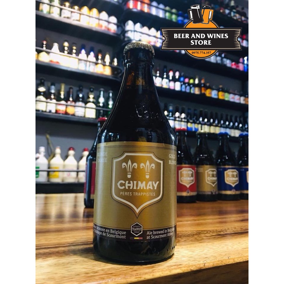 [MUA TẠI ĐÀ NẴNG - FREE SHIP] Bia Chimay vàng 4,8% - Bỉ - 330ml/chai - thùng 12 chai