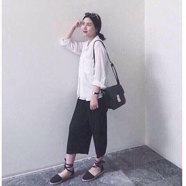 Quần ống rộng chuẩn thiết kế vải thô đủ size nha s.m.l cho các nàng chọn nha | BigBuy360 - bigbuy360.vn