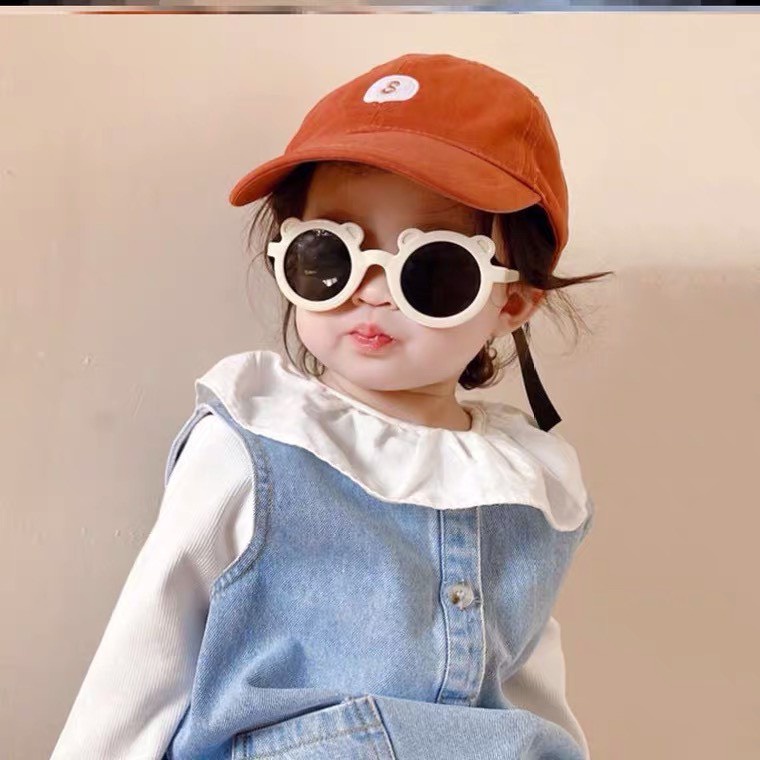 Kính Mát Gọng Tròn Chống Tia Uv Phong Cách Vintage Thời Trang Cho Bé