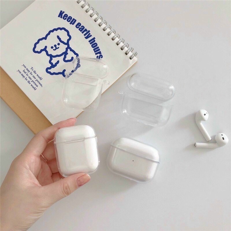 Vỏ Bảo Vệ Tai Nghe Airpods 1/2/3/Pro Trong Suốt Chống Trầy