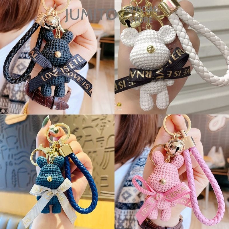 Móc khóa gấu Bear.brich len màu thời thượng móc treo túi xách JUMITO 125