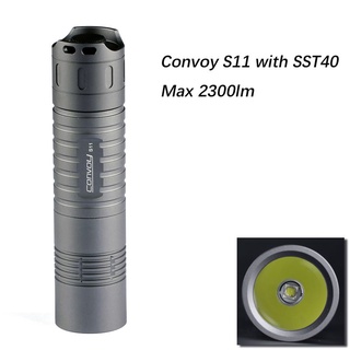 Đèn pin convoy s11 sst40 6a led dtp bằng đồng kèm phụ kiện