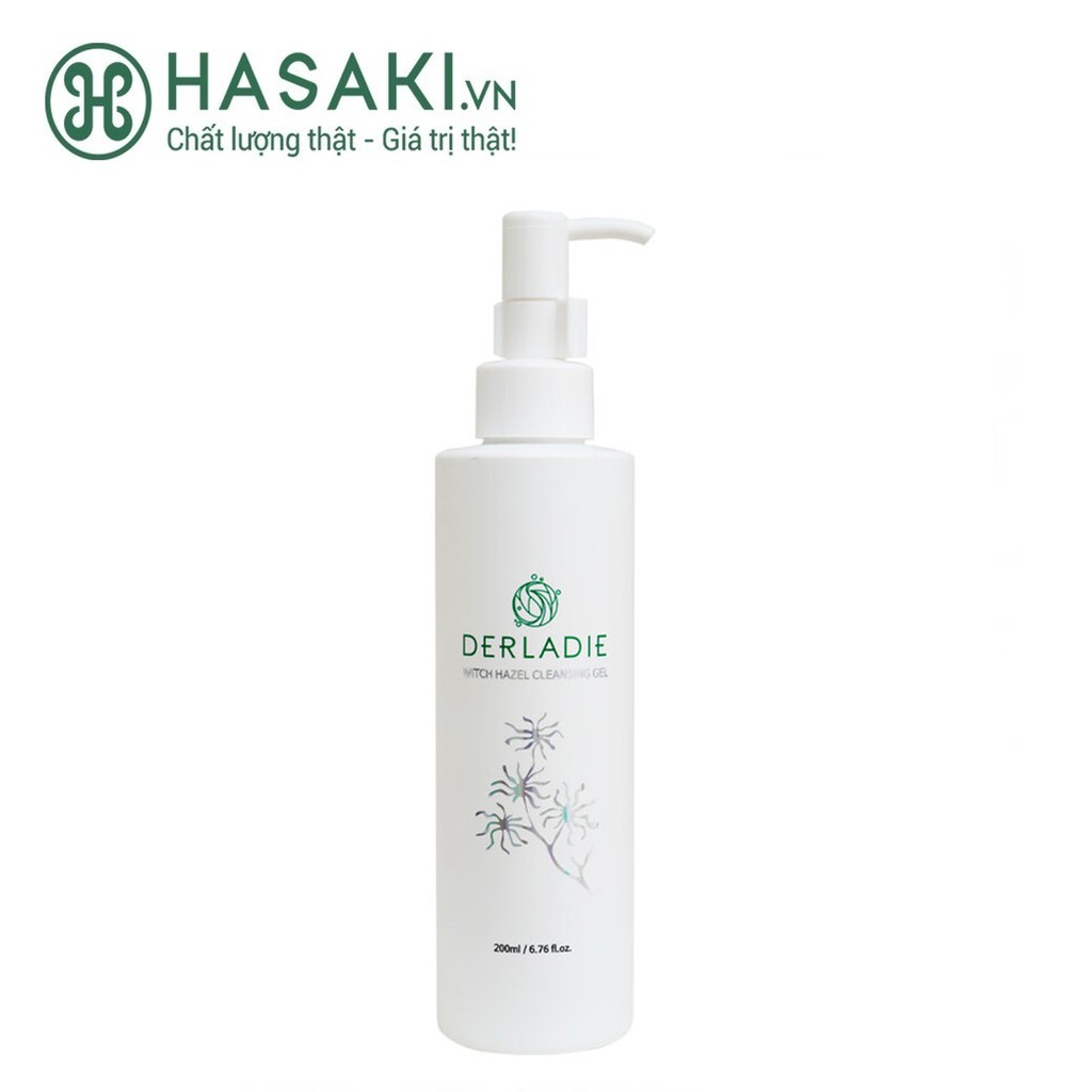 Sữa Rửa Mặt Derladie Cây Phỉ Làm Sạch, Ngừa Mụn Witch Hazel Cleansing Gel (Mới) 200ml