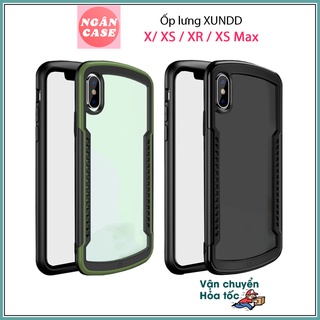 Ốp lưng XUNDD iPhone X / XS / XR / Max, Chống sốc, Mặt lưng trong, Cạnh màu (Alpha Series)