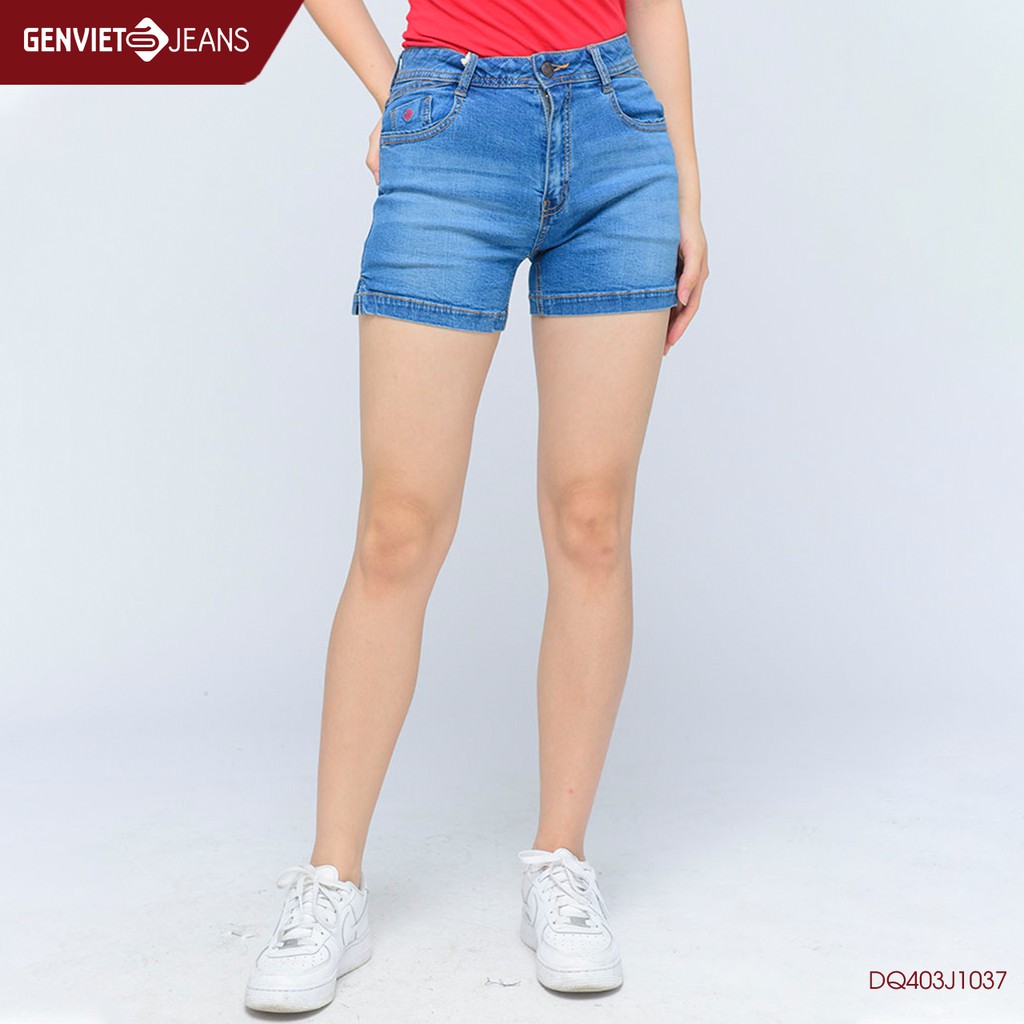 Quần Short Jeans Nữ GENVIET DQ403J1037