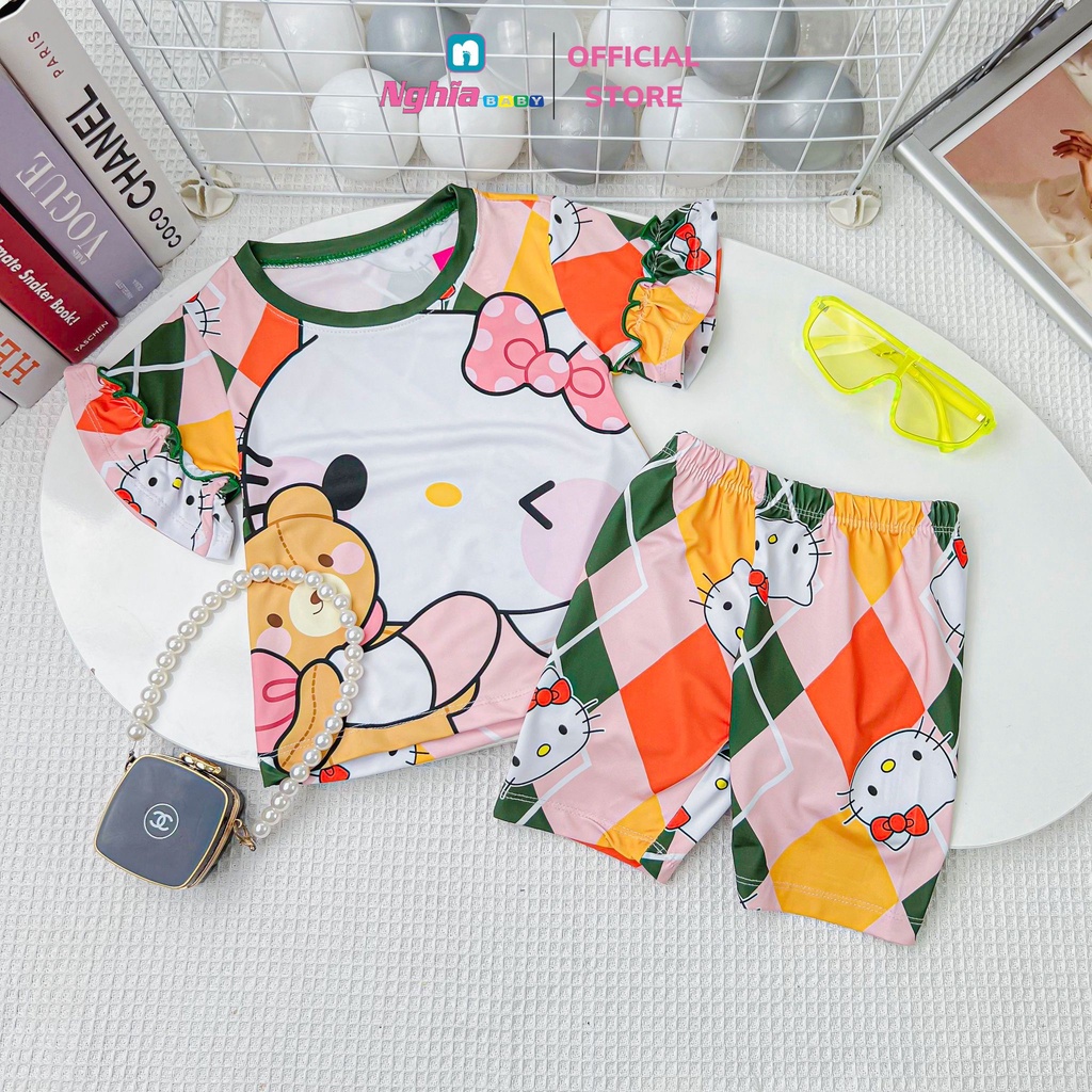 Đồ bộ bé gái NGHĨA BABY dành cho bé từ 9kg-38kg