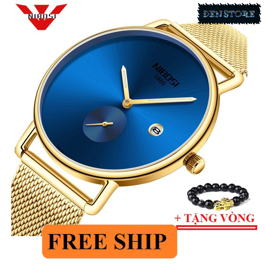 Đồng Hồ Nam Nibosi 2365 Chính Hãng Dây thép không rỉ Cao Cấp Full Box