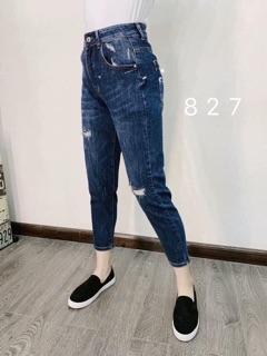 Quần jeans baggy xanh
