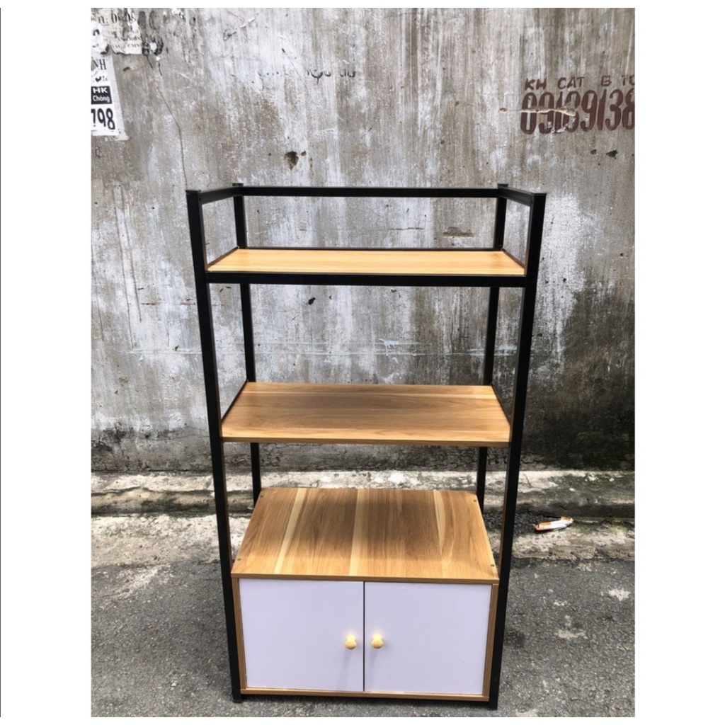 Kệ lò vi sóng. Khung sắt sơn tĩnh điện. Gỗ MDF cao cấp.