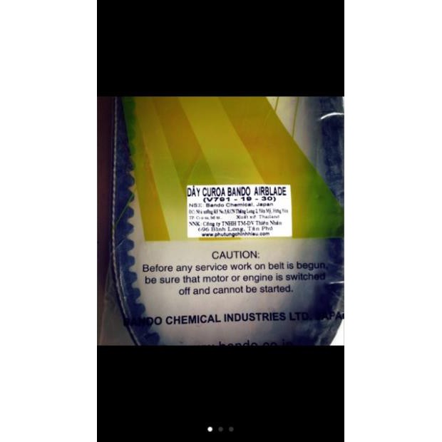 Dây curoa ,dây đai truyền động  Bando chính hãng Airblate 110