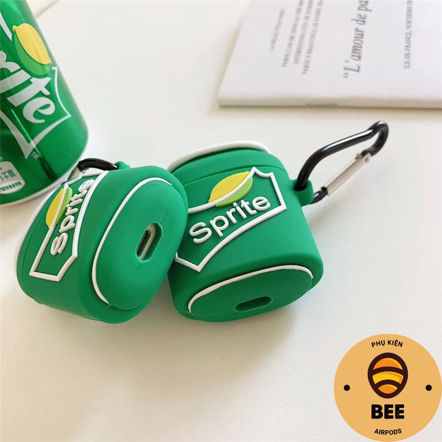 Vỏ Bọc Airpod 1 2 Pro Lon Nước Ngọt Sprite Siêu Đẹp Chất Liệu Silicone Cao Cấp - BEE SHOP