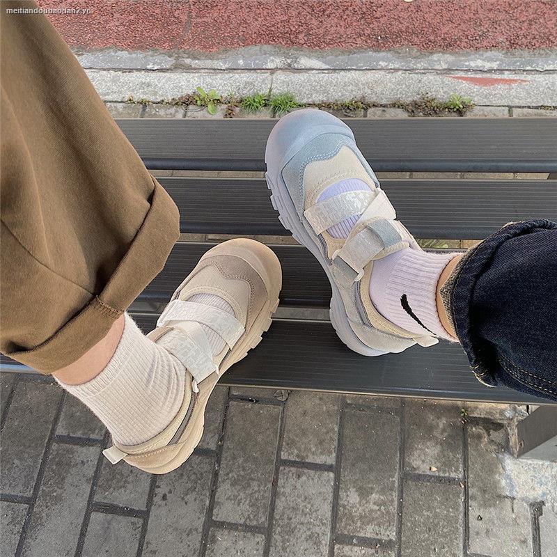 Giày thể thao dễ thương dành cho nữ 2021 khóa dán thoáng khí thời trang mùa hè